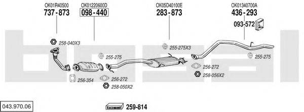 BOSAL 04397006 Система випуску ОГ