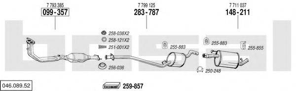 BOSAL 04608952 Система випуску ОГ