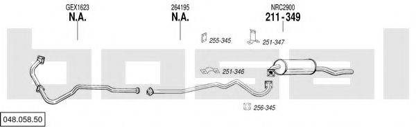 BOSAL 04805850 Система випуску ОГ