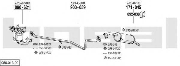 BOSAL 05001300 Система випуску ОГ