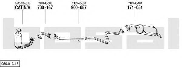 BOSAL 05001315 Система випуску ОГ