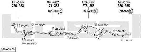 BOSAL 05006950 Система випуску ОГ