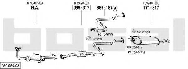 BOSAL 05095002 Система випуску ОГ