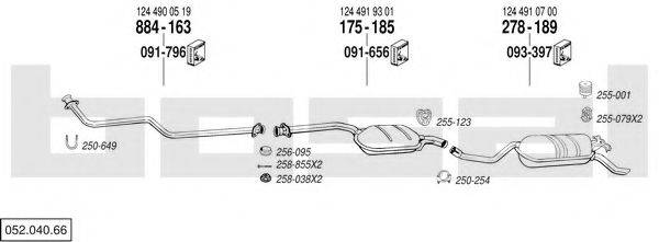 BOSAL 05204066 Система випуску ОГ