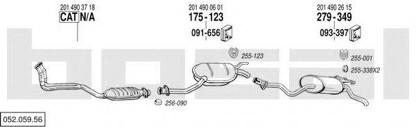 BOSAL 05205956 Система випуску ОГ