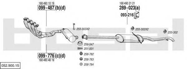 BOSAL 05290015 Система випуску ОГ