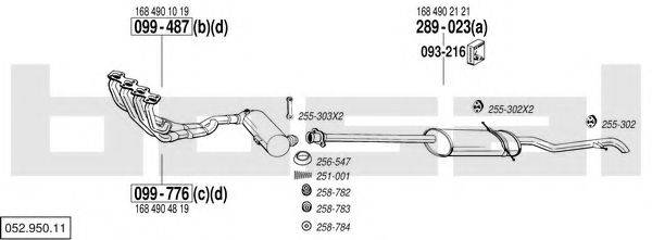 BOSAL 05295011 Система випуску ОГ