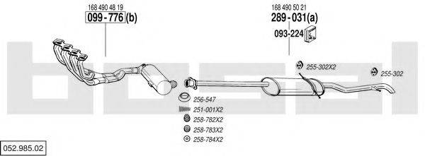 BOSAL 05298502 Система випуску ОГ