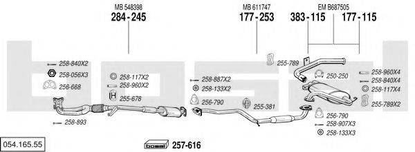 BOSAL 05416555 Система випуску ОГ