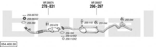 BOSAL 05440030 Система випуску ОГ