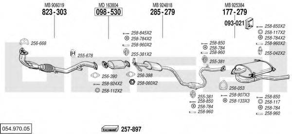 BOSAL 05497005 Система випуску ОГ