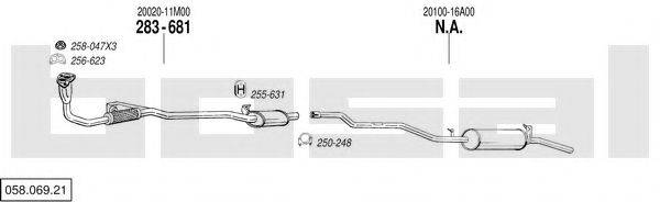 BOSAL 05806921 Система випуску ОГ