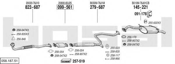 BOSAL 05818751 Система випуску ОГ