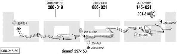 BOSAL 05824850 Система випуску ОГ