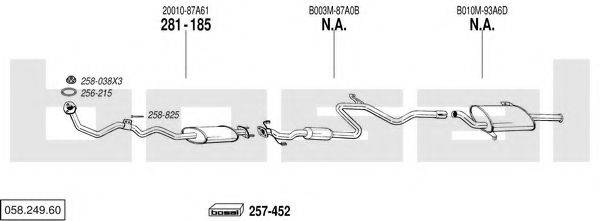 BOSAL 05824960 Система випуску ОГ