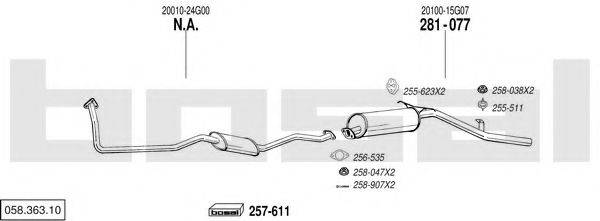 BOSAL 05836310 Система випуску ОГ