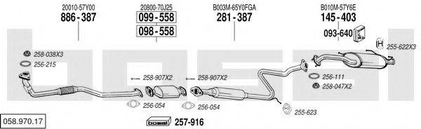 BOSAL 05897017 Система випуску ОГ