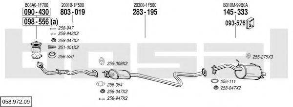 BOSAL 05897209 Система випуску ОГ