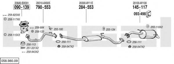 BOSAL 05898009 Система випуску ОГ