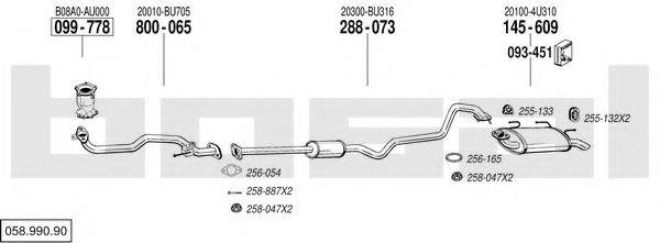 BOSAL 05899090 Система випуску ОГ