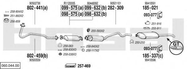 BOSAL 06004400 Система випуску ОГ