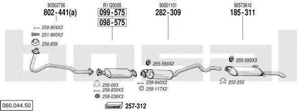 BOSAL 06004450 Система випуску ОГ