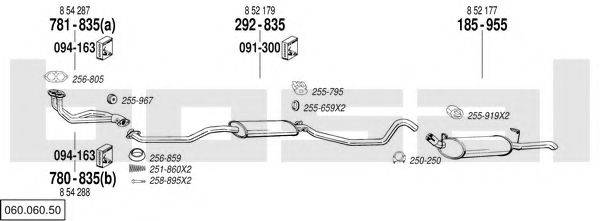 BOSAL 06006050 Система випуску ОГ