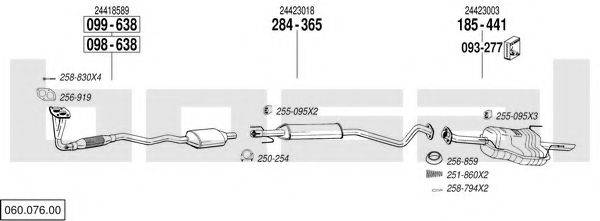 BOSAL 06007600 Система випуску ОГ