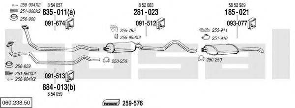 BOSAL 06023850 Система випуску ОГ