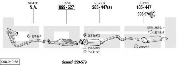 BOSAL 06024055 Система випуску ОГ