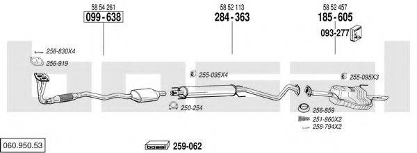 BOSAL 06095053 Система випуску ОГ