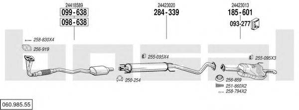 BOSAL 06098555 Система випуску ОГ