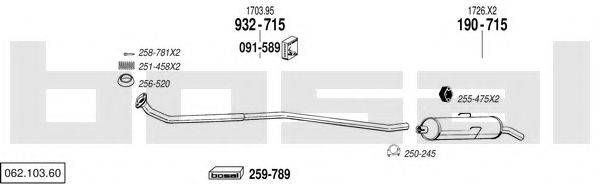 BOSAL 06210360 Система випуску ОГ