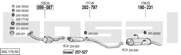 BOSAL 06217650 Система випуску ОГ