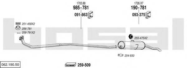 BOSAL 06219050 Система випуску ОГ