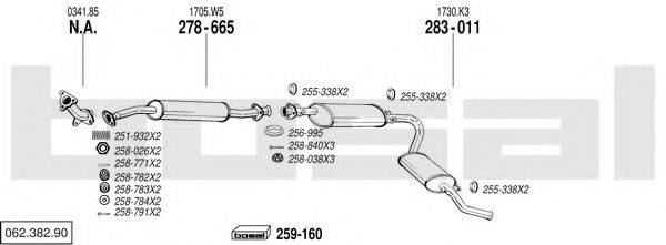 BOSAL 06238290 Система випуску ОГ