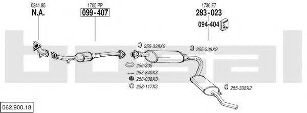 BOSAL 06290018 Система випуску ОГ