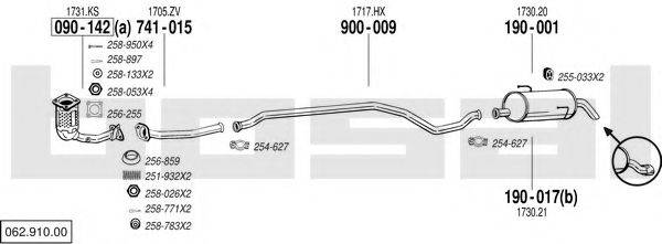 BOSAL 06291000 Система випуску ОГ