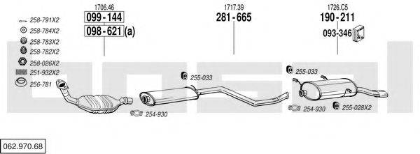 BOSAL 06297068 Система випуску ОГ