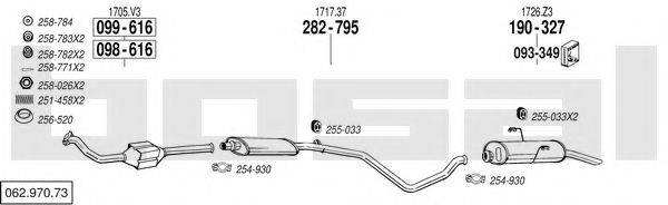 BOSAL 06297073 Система випуску ОГ