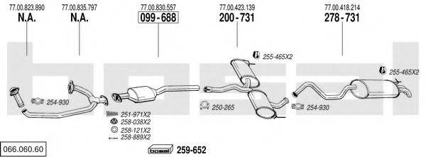 BOSAL 06606060 Система випуску ОГ