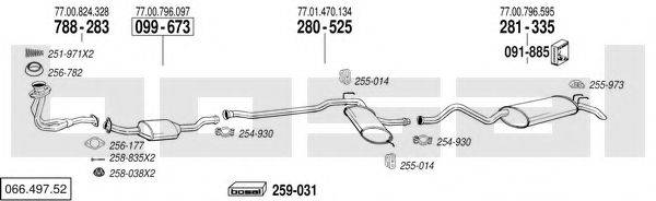 BOSAL 06649752 Система випуску ОГ