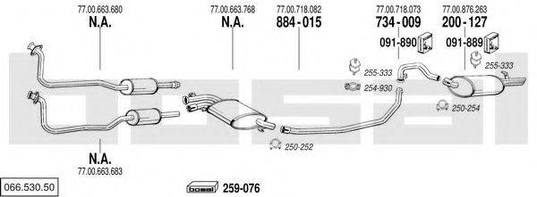 BOSAL 06653050 Система випуску ОГ