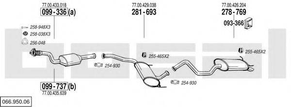 BOSAL 06695006 Система випуску ОГ