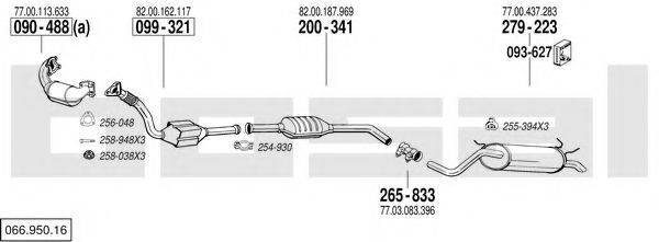 BOSAL 06695016 Система випуску ОГ