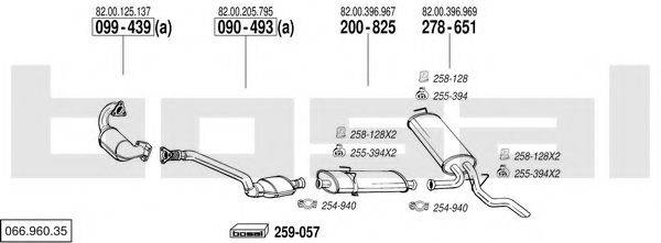 BOSAL 06696035 Система випуску ОГ