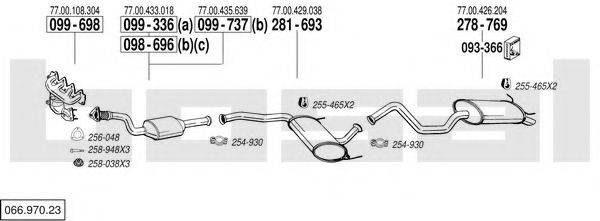 BOSAL 06697023 Система випуску ОГ