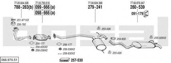 BOSAL 06697051 Система випуску ОГ