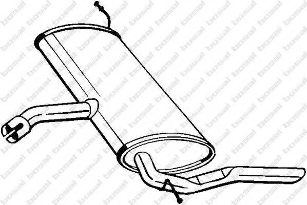 BOSAL 227035 Глушник вихлопних газів кінцевий