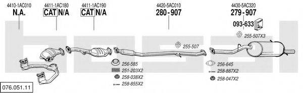 BOSAL 07605111 Система випуску ОГ